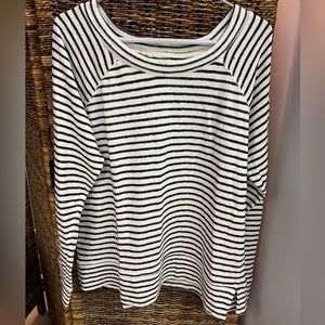 Maurices Black and White Striped Long Sleeve Top
